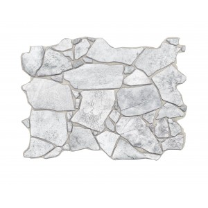 3D Wall Panel Imitating Grey Crude Stone Pattern, Raised Texture, Waterproof & Fire-Resistant PVC, 23.5 by 17.5 Inches 562WG