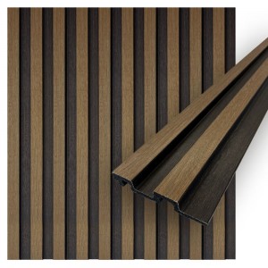Concord 3D Wall Panels | Otto Walnut Faux Wood Slats | Waterproof Slat Panel | CO100-11