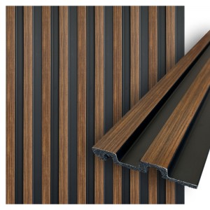 Concord 3D Wall Panels | Otto Walnut Craft Faux Wood Panels for Wall | Waterproof Slat Panel | CO100-26