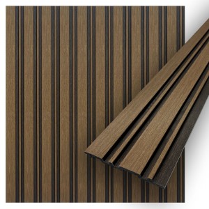 Concord 3D Wall Panels | Mia Walnut Faux Wood Slat Wall | Waterproof Slat Panel | CO810-11