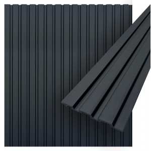 Concord 3D Wall Panels | Emma Black Slat Wall Panel | Waterproof Slat Panel | CO900-10