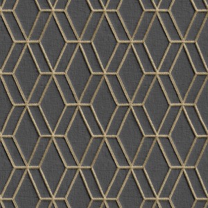 Rhombic Pattern Gold Lines on Dark Background DC119080