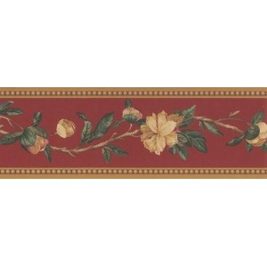 Gold Flower Vine Wallpaper Border