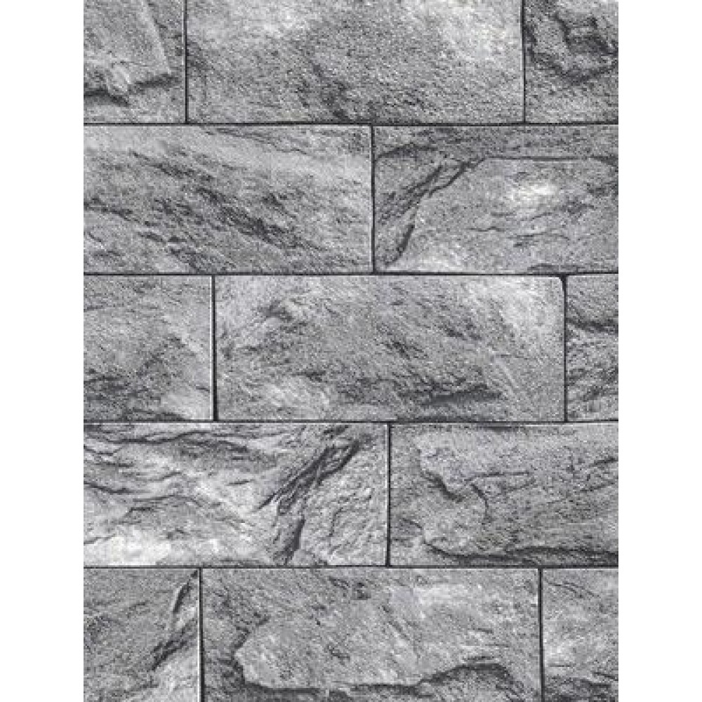 6706 10 Brix Designer Wallpaper Grey Tiles, Grey Tile Wallpaper